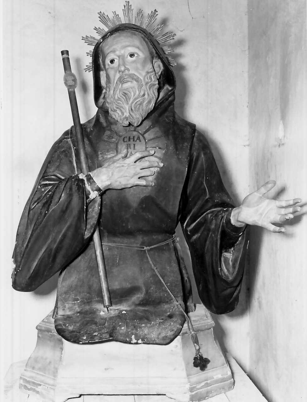 San Francesco di Paola (busto, opera isolata) - bottega napoletana (sec. XVIII)