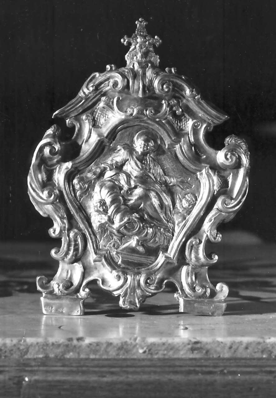 assunzione della Madonna (pace - a medaglione, opera isolata) - bottega Italia meridionale (seconda metà sec. XVIII)