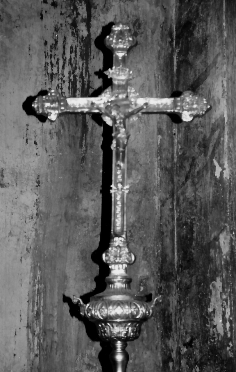 croce processionale, opera isolata - bottega Italia meridionale (seconda metà sec. XVIII)