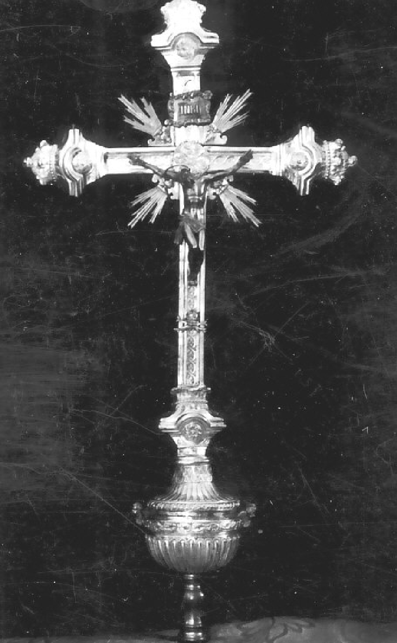 croce processionale, opera isolata - bottega napoletana (sec. XIX)