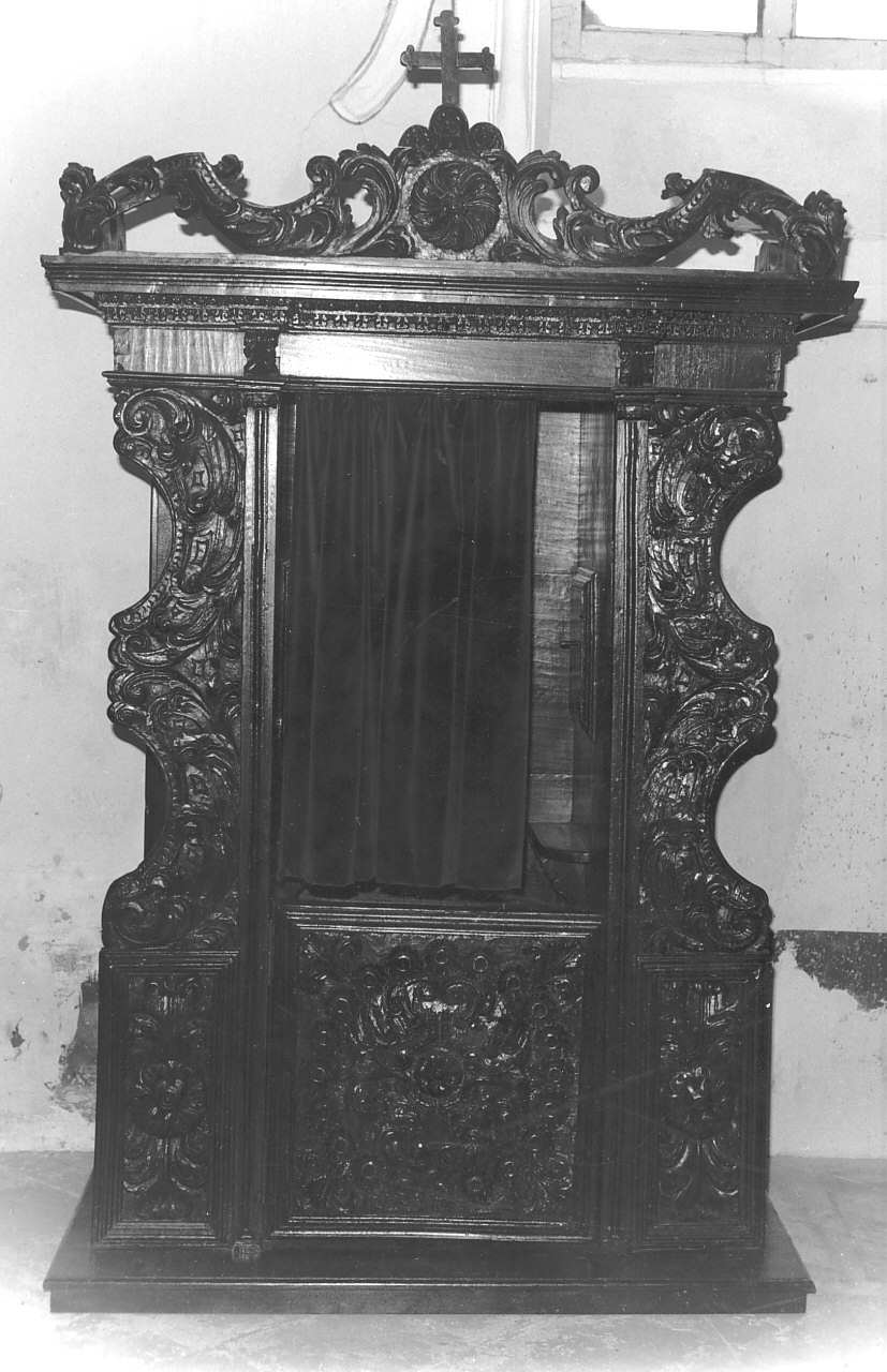 confessionale, serie - bottega roglianese (prima metà sec. XVIII)