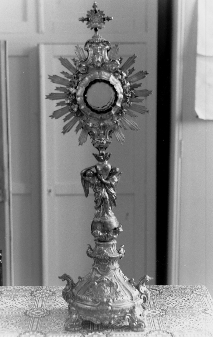 ostensorio - a raggiera, opera isolata - bottega napoletana (prima metà sec. XIX)