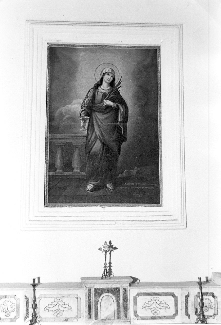 Santa Lucia (dipinto, opera isolata) di Rinaldi Raffaele (sec. XX)