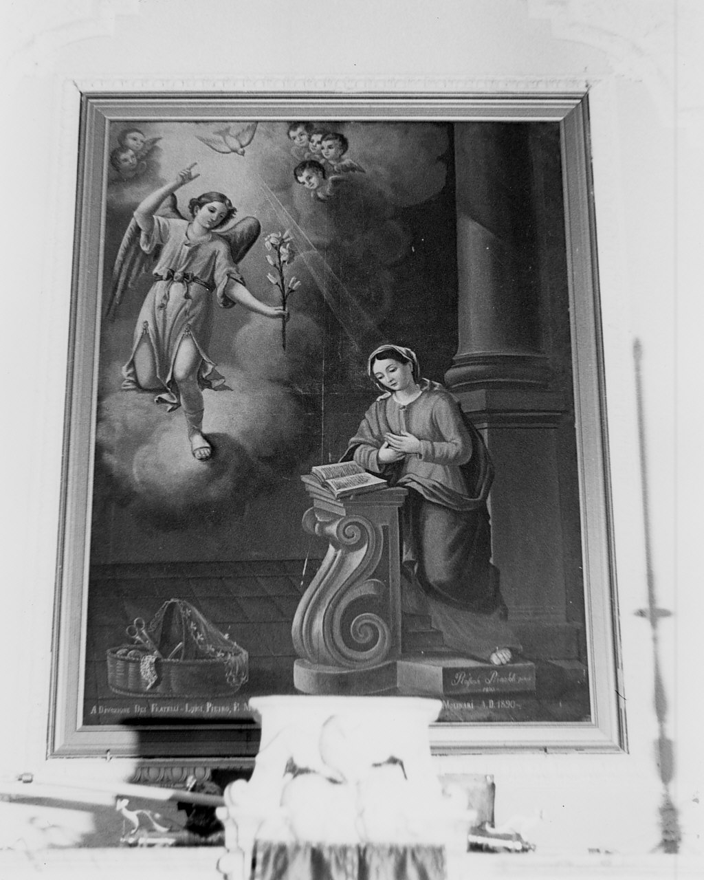 Annunciazione (dipinto, opera isolata) di Rinaldi Raffaele (sec. XIX)