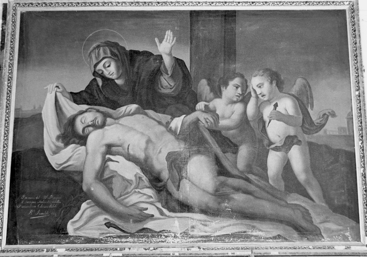 Cristo deposto dalla croce (dipinto, opera isolata) di Rinaldi Raffaele (sec. XIX)