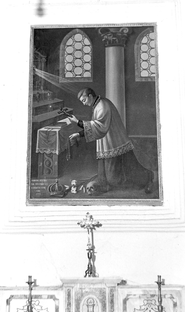 San Luigi Gonzaga (dipinto, opera isolata) di Rinaldi Raffaele (fine sec. XIX)
