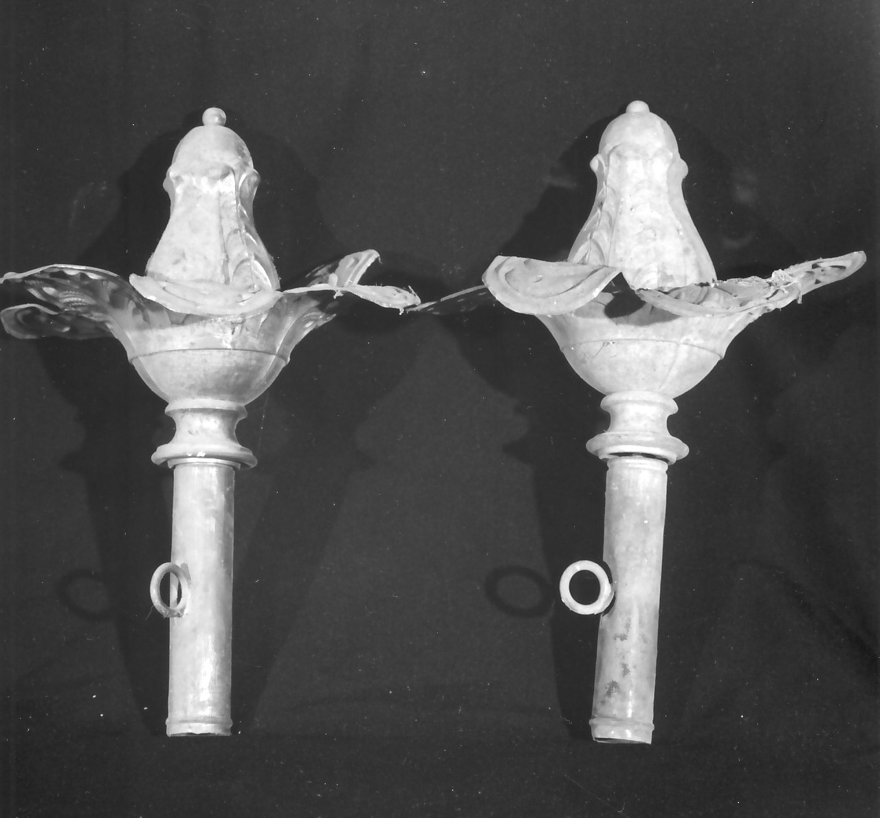 decorazione, coppia - bottega calabrese (seconda metà sec. XIX)