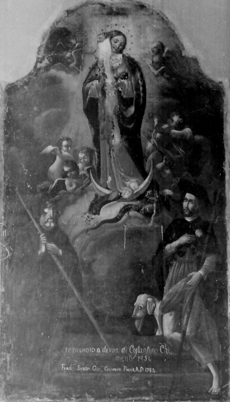 Immacolata Concezione (dipinto, opera isolata) di Bruno Francesco (sec. XVIII)