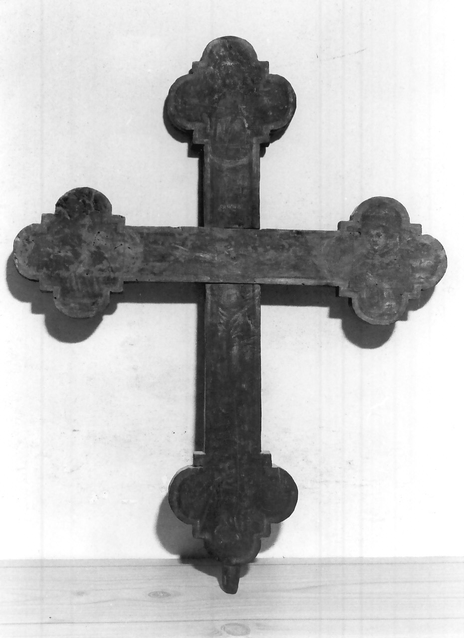 croce processionale, opera isolata - bottega Italia meridionale (sec. XVIII)