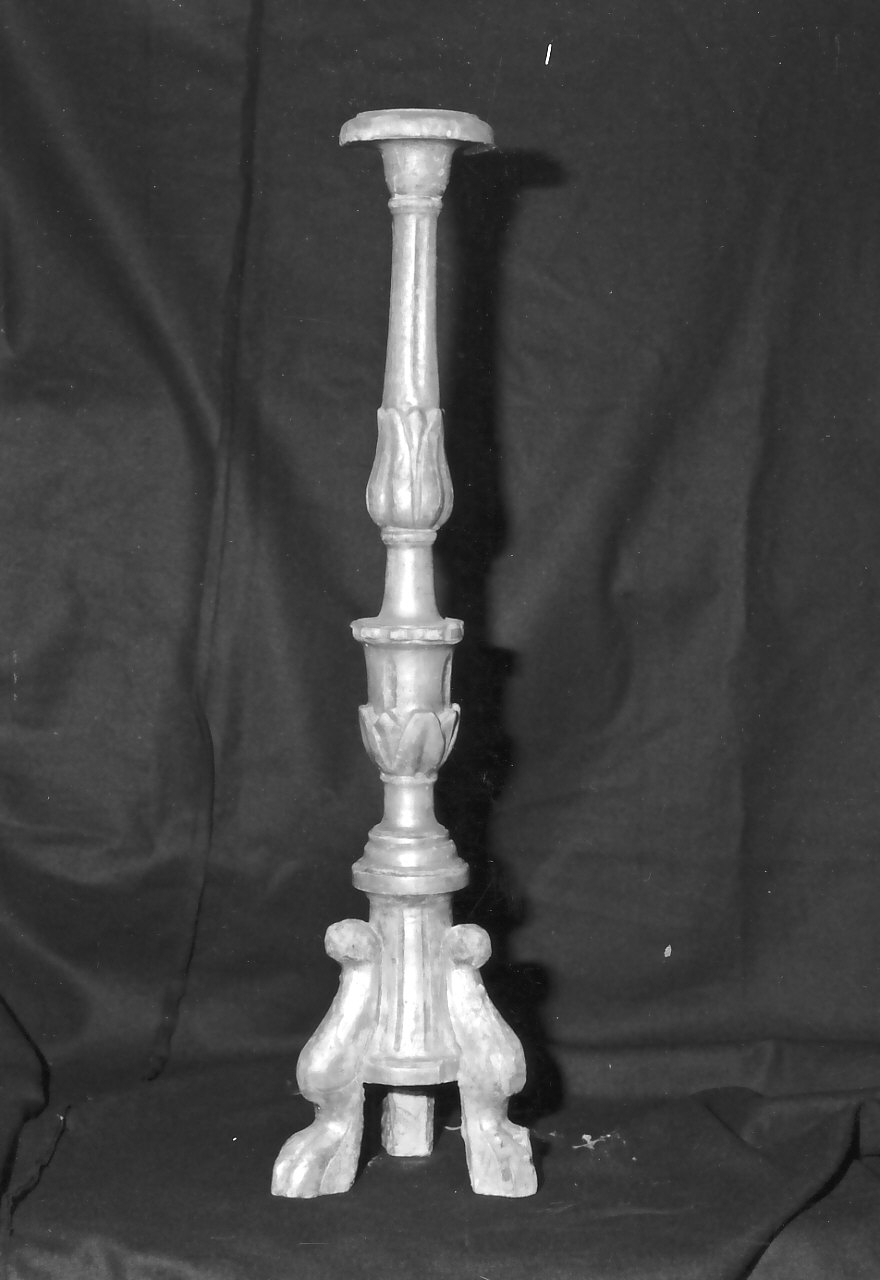 candeliere d'altare, serie - bottega calabrese (seconda metà sec. XVIII)