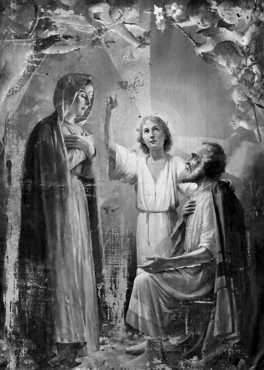 Sacra Famiglia (dipinto, opera isolata) di Ferrari Rocco (sec. XIX)