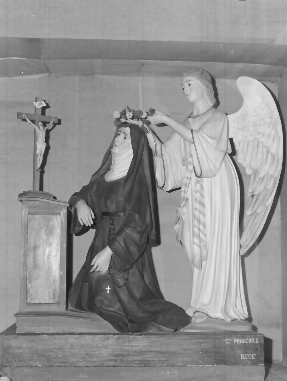 Santa Rita da Cascia (statua, opera isolata) di Malecore Giuseppe (prima metà sec. XX)