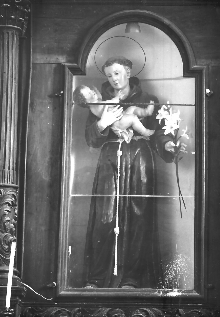 Sant'Antonio da Padova con il bambino (statua, opera isolata) - bottega calabrese (sec. XVIII)