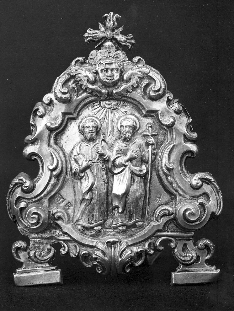 San Pietro e San Paolo (pace - a medaglione, opera isolata) - bottega napoletana (sec. XVIII)