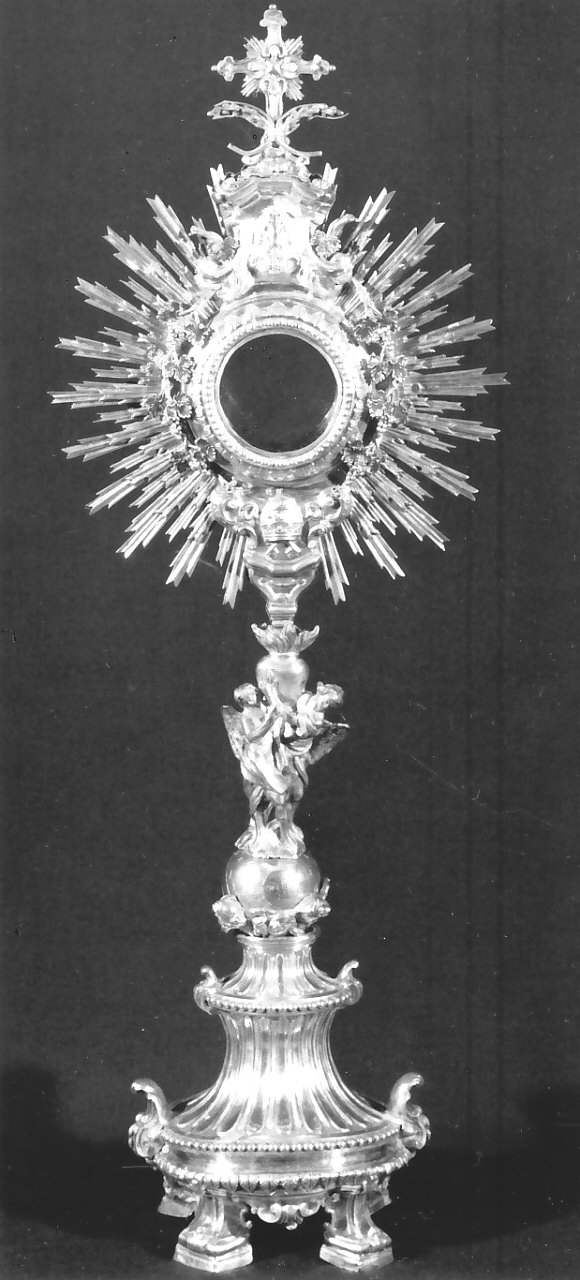 ostensorio - a raggiera, opera isolata - bottega napoletana (sec. XVIII)