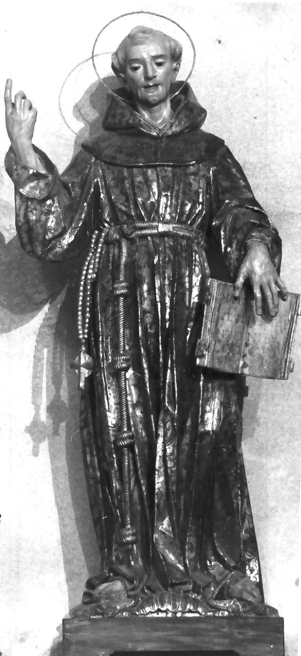 San Bernardino da Siena (statua, opera isolata) - bottega Italia meridionale (sec. XVII)