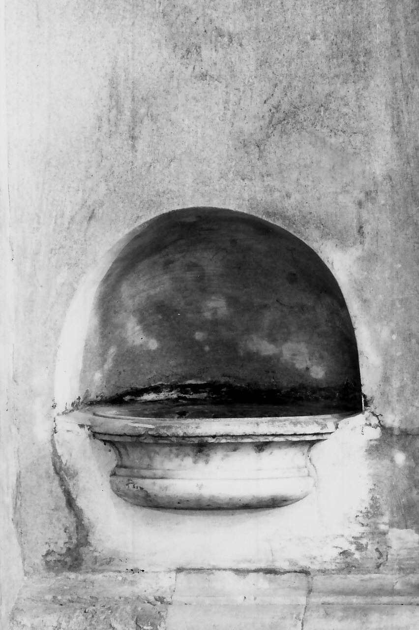 acquasantiera, opera isolata - bottega calabrese (sec. XVIII)