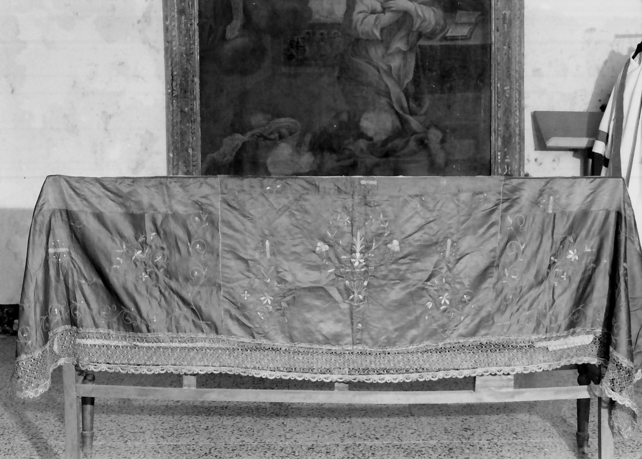 tovaglia d'altare, opera isolata - manifattura calabrese (seconda metà sec. XIX)