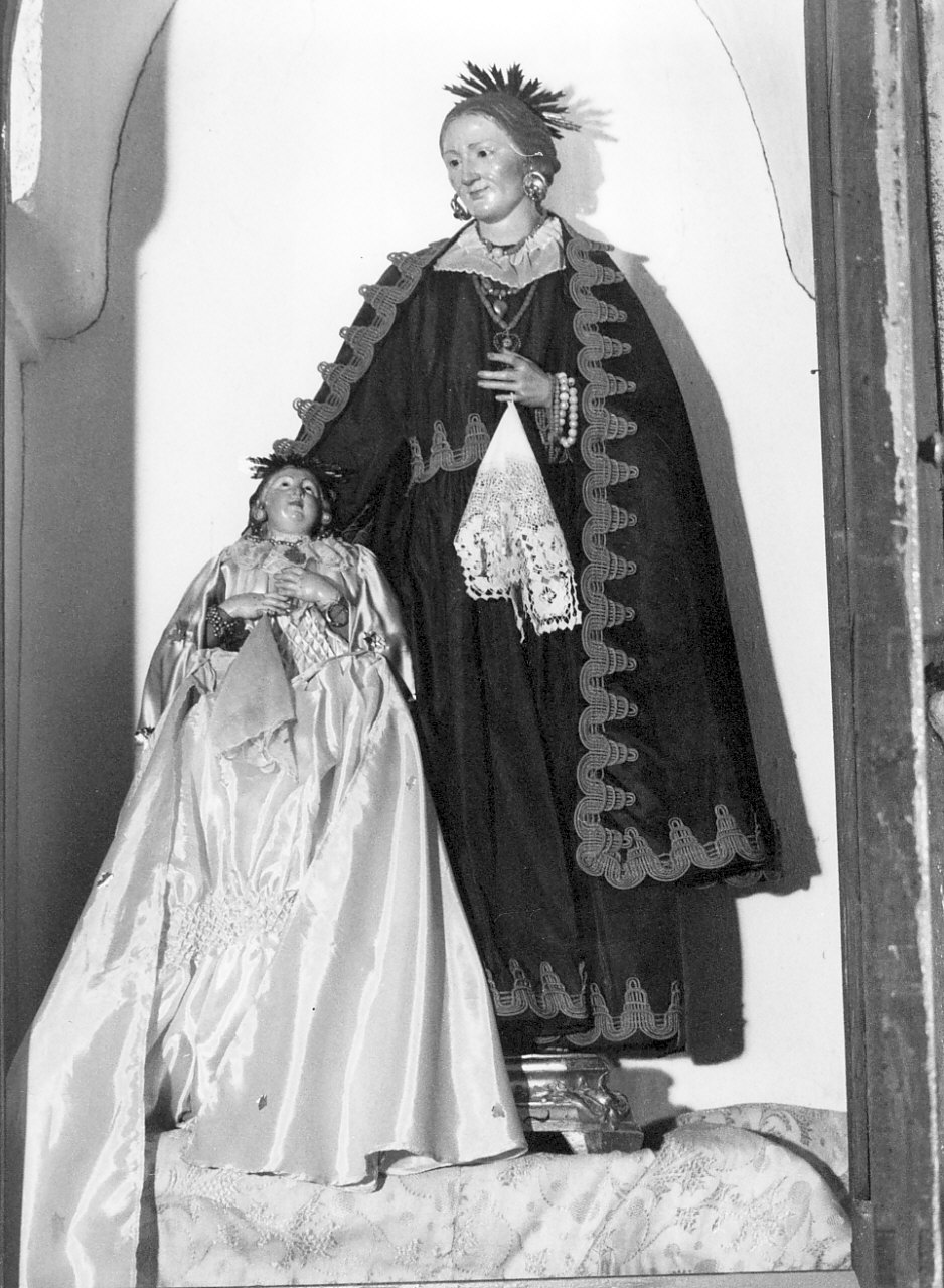 Maria Vergine bambina e Sant'Anna (manichino, insieme) - bottega calabrese (fine sec. XVIII)