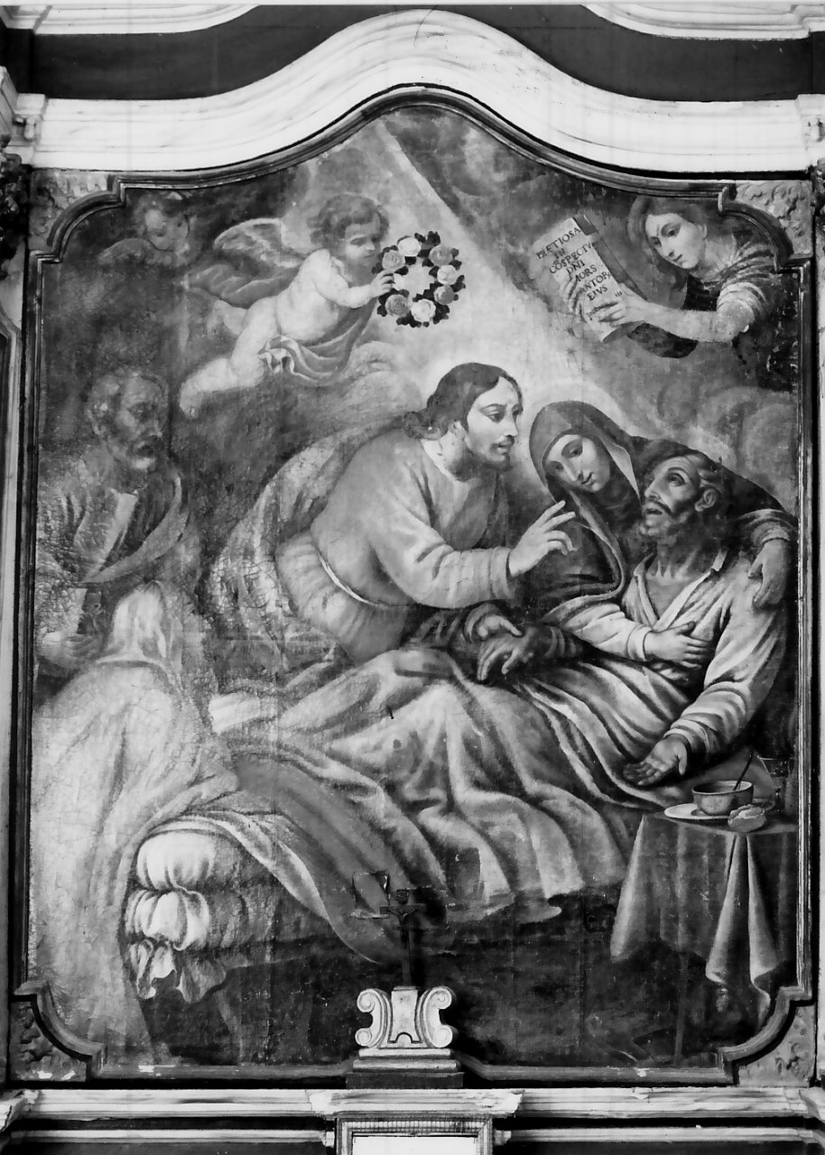 morte di San Giuseppe (dipinto) di Bisignano Giuseppe (sec. XVII)