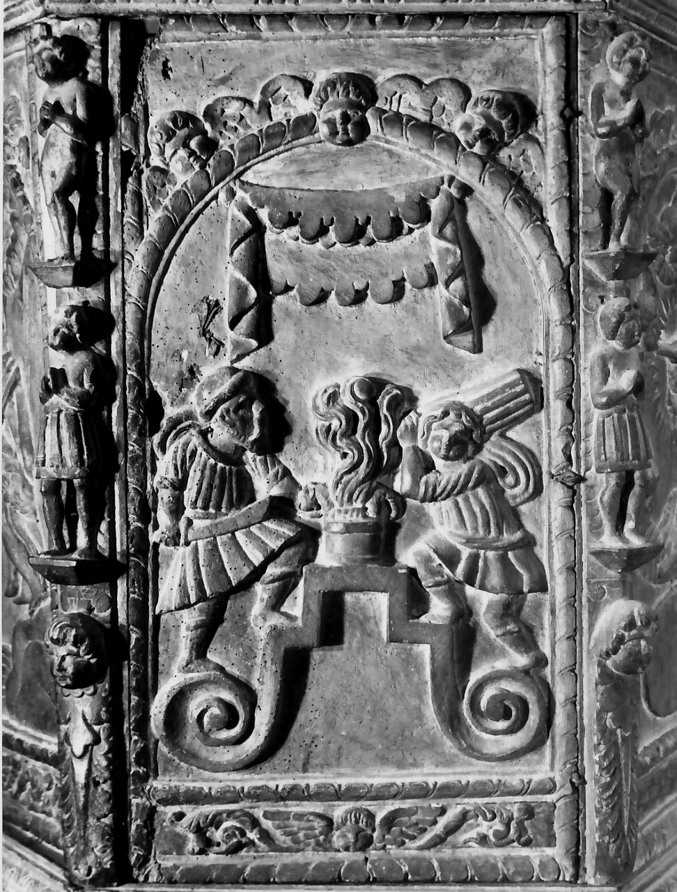 coperchio del fonte battesimale - bottega calabrese (inizio sec. XVII)