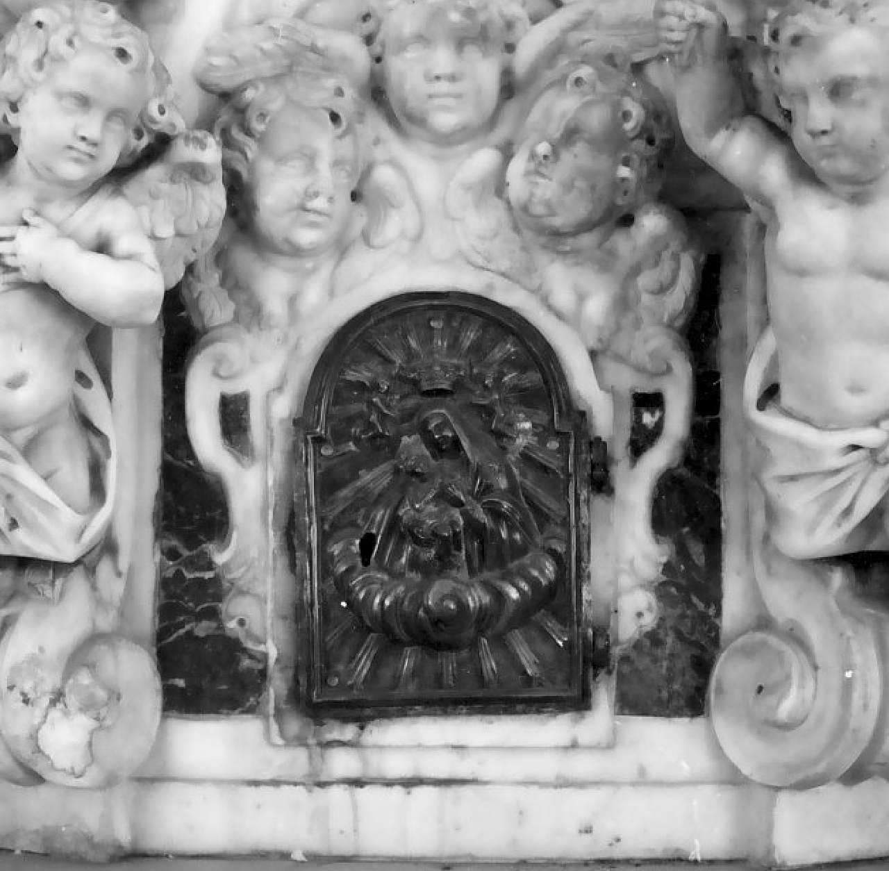 Madonna del Carmelo (sportello di tabernacolo) - bottega napoletana (sec. XVIII)