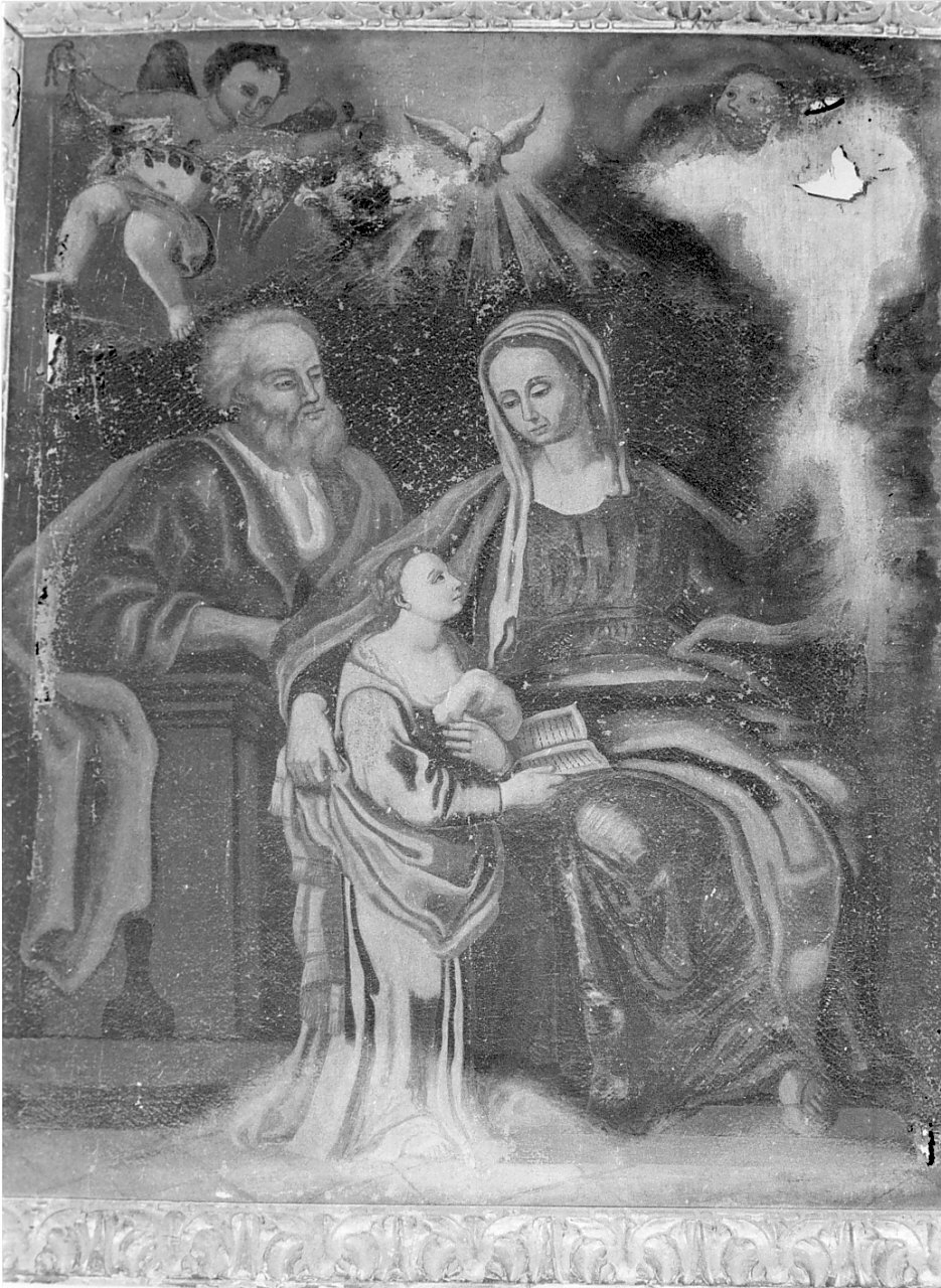 Maria Vergine bambina con Sant'Anna e San Gioacchino (dipinto, opera isolata) - ambito Italia meridionale (sec. XIX)