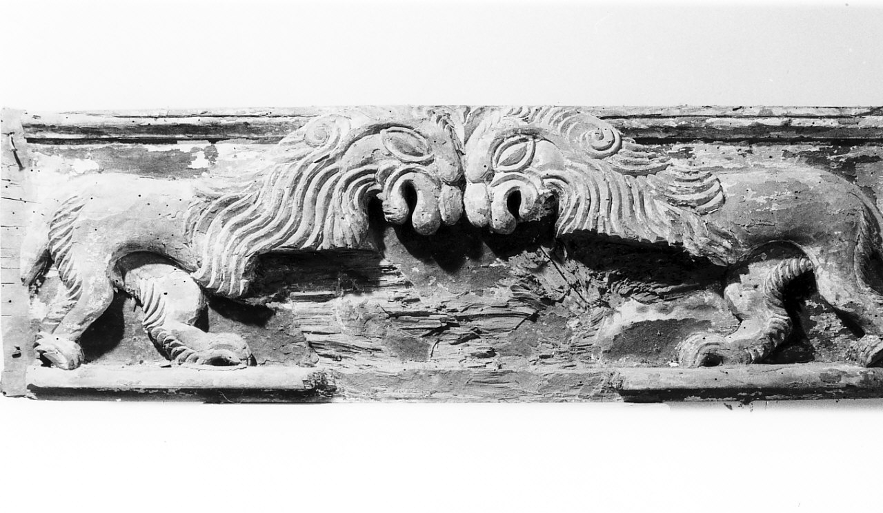 leoni (decorazione plastica, opera isolata) - bottega napoletana (sec. XIX)