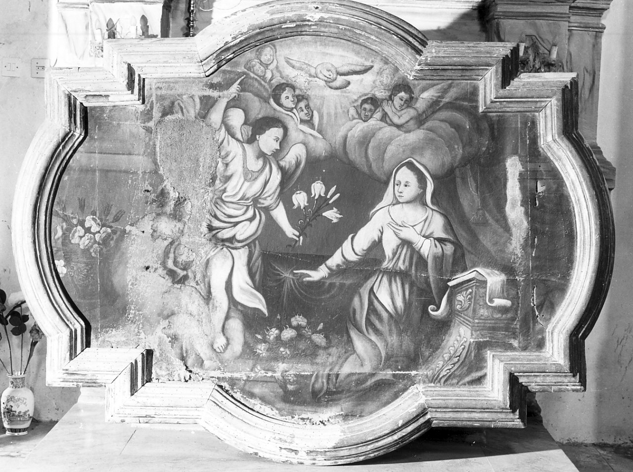 Annunciazione (dipinto, opera isolata) - bottega Italia meridionale (sec. XVII)