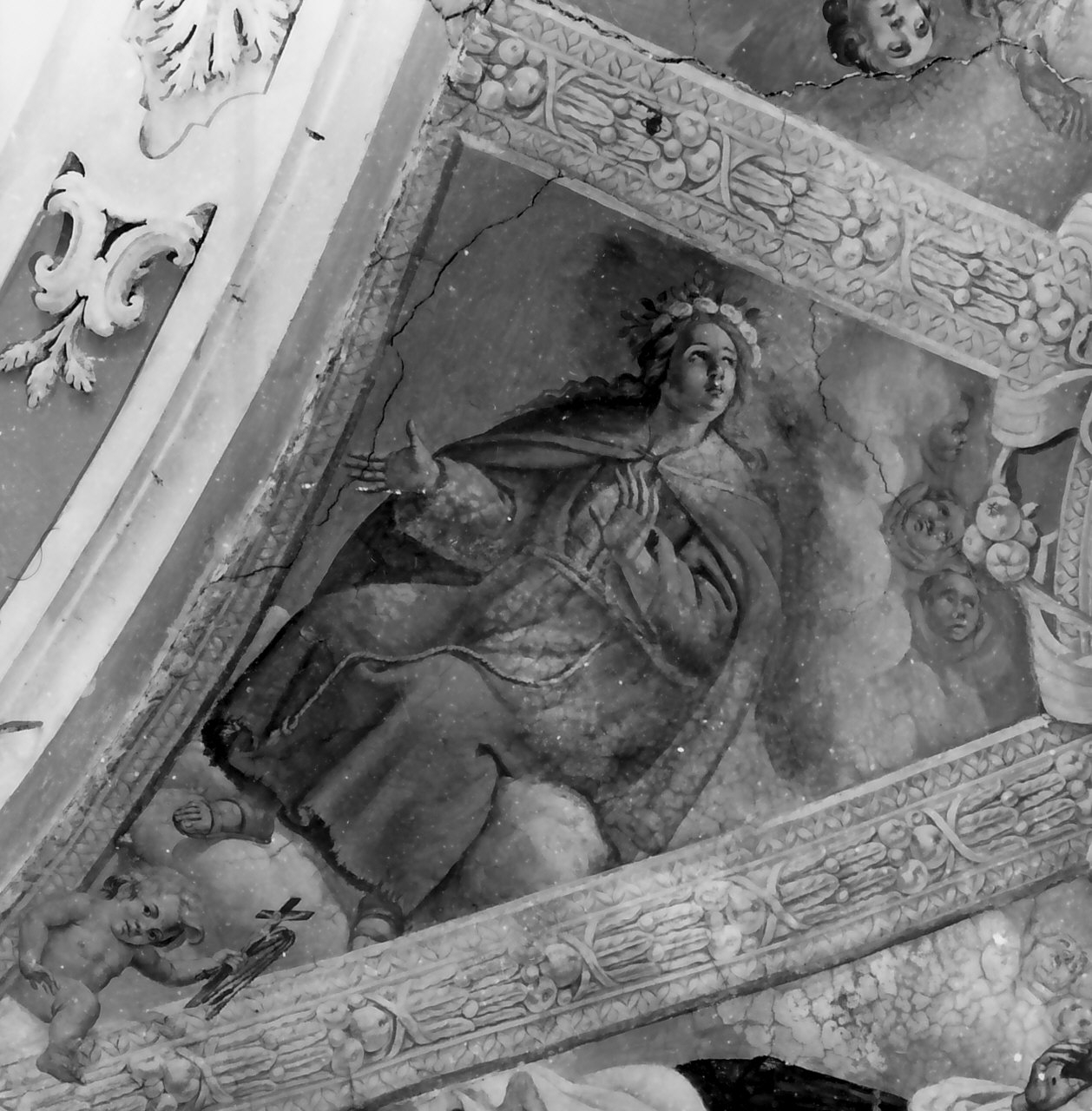 Santa Rosalia (dipinto, elemento d'insieme) di Colimodio Giovanni Battista (sec. XVII)