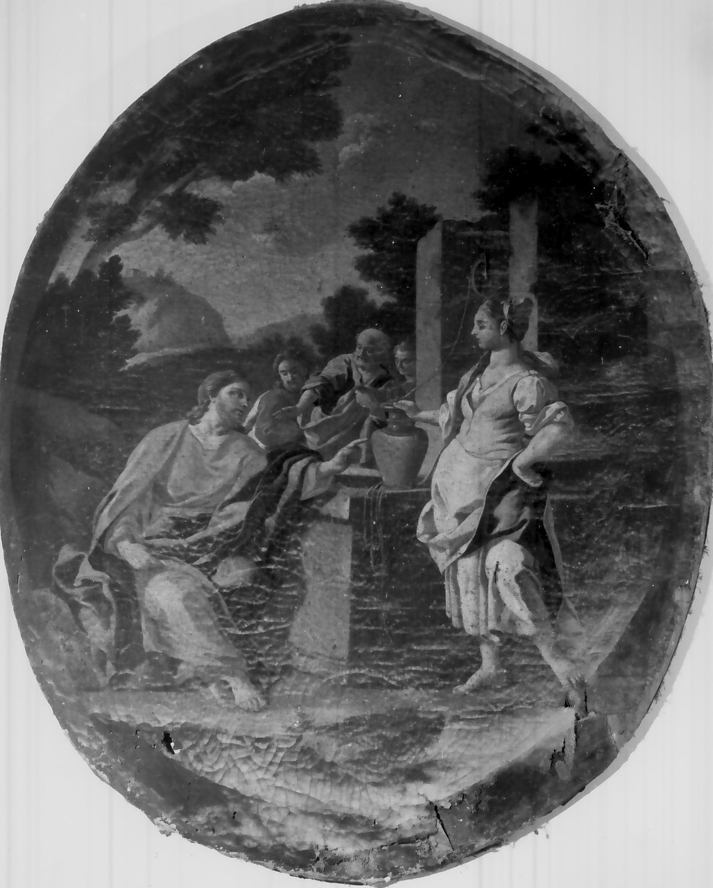 Cristo e la samaritana (dipinto) di Solimena Francesco (scuola) (sec. XVIII)