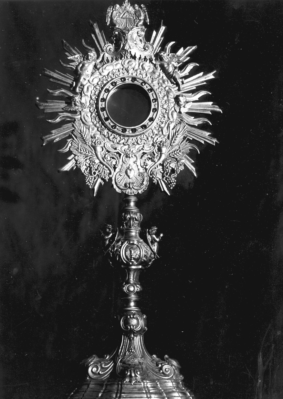 ostensorio - a raggiera - bottega Italia meridionale (prima metà sec. XIX)