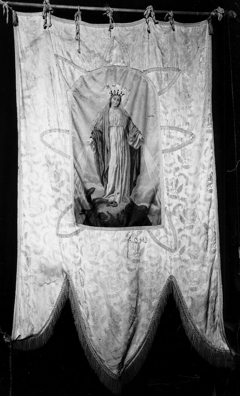 stendardo processionale - manifattura calabrese (fine/inizio secc. XIX/ XX)