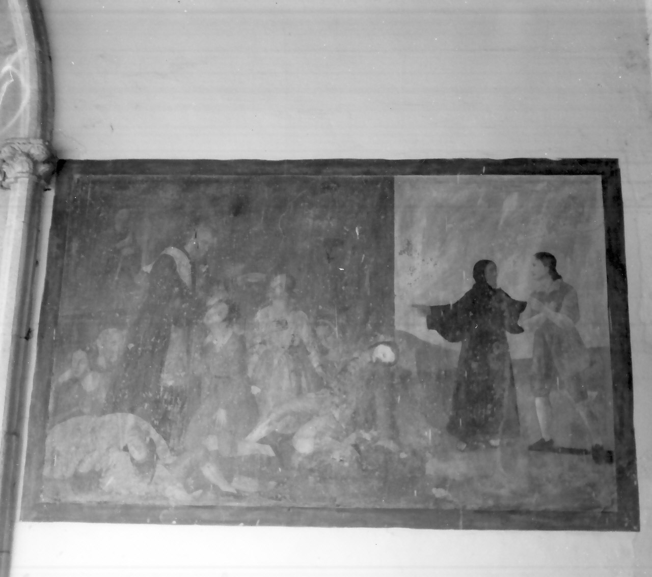 Miracolo di S. Francesco, San Francesco di Paola (dipinto, opera isolata) - ambito calabrese (sec. XIX)