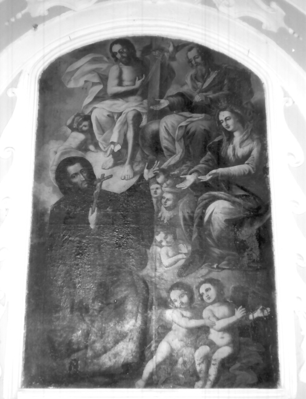 Beato Nicola da Longobardi con la SS. Trinità e la Vergine (dipinto, opera isolata) - ambito Italia meridionale (seconda metà sec. XVIII)