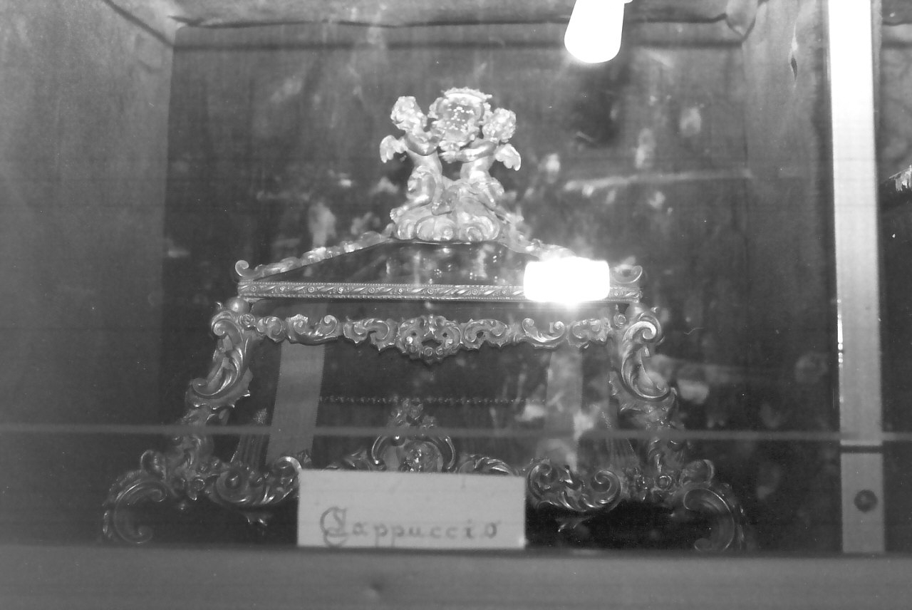 reliquiario a teca - a urna, opera isolata - bottega Italia meridionale (sec. XVIII)