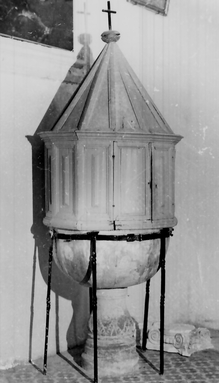 fonte battesimale - bottega calabrese (sec. XVI)