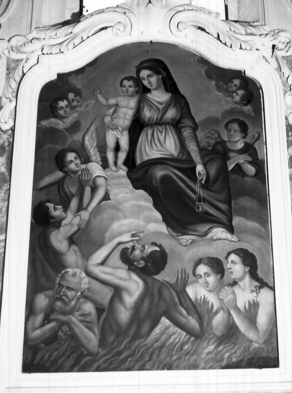 Madonna del Suffragio, Madonna che intercede per le anime del purgatorio (dipinto) di Granata Antonio (fine sec. XVIII)