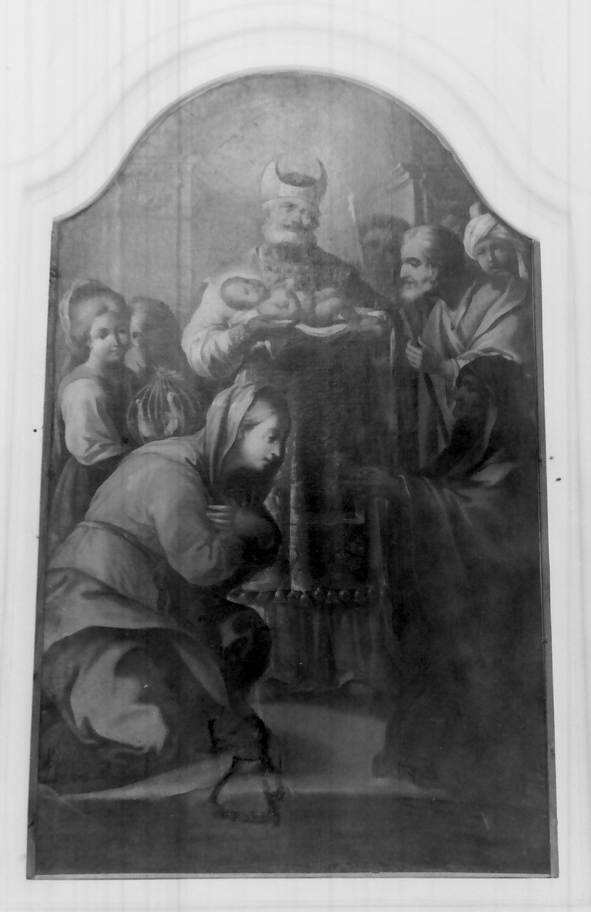 presentazione di Gesù al tempio (dipinto) - ambito Italia meridionale (seconda metà sec. XIX)