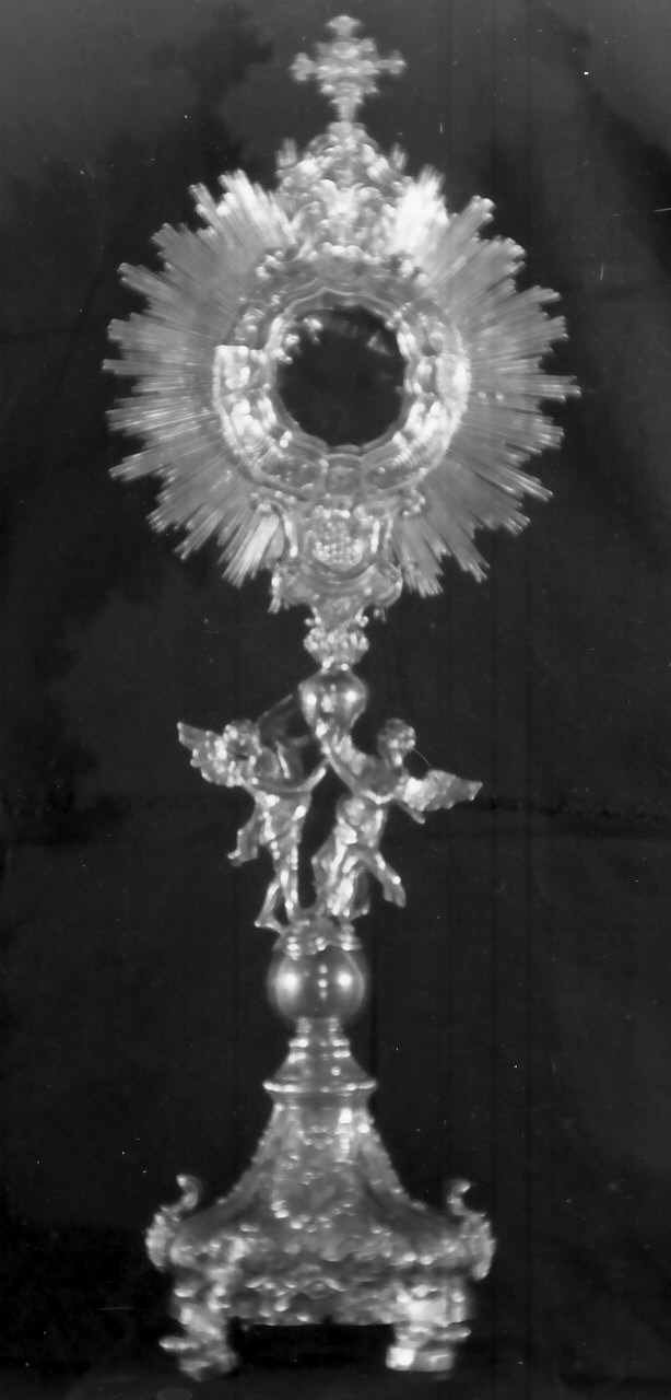 ostensorio - a raggiera, opera isolata - bottega napoletana (sec. XVIII)