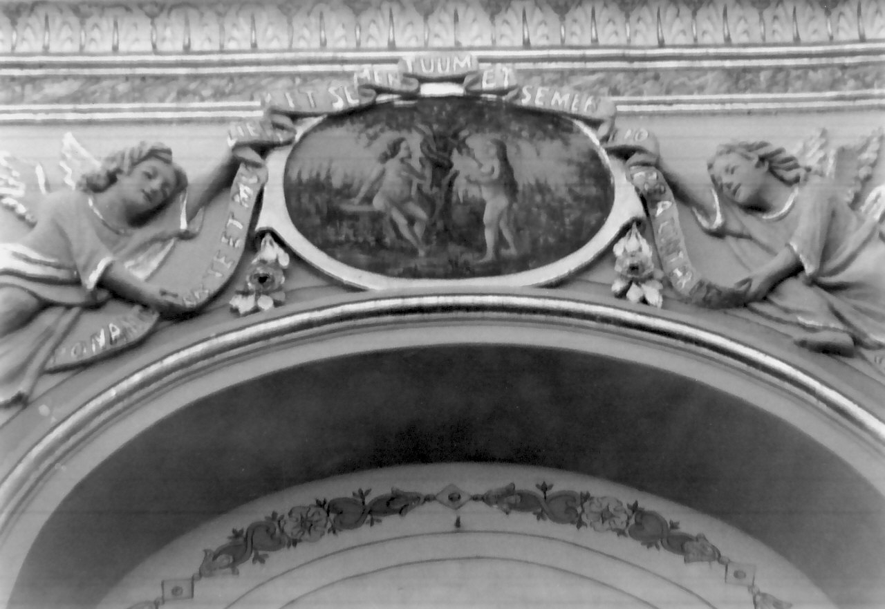 Adamo ed Eva nel paradiso terrestre (dipinto, opera isolata) - ambito Italia meridionale (sec. XVIII)