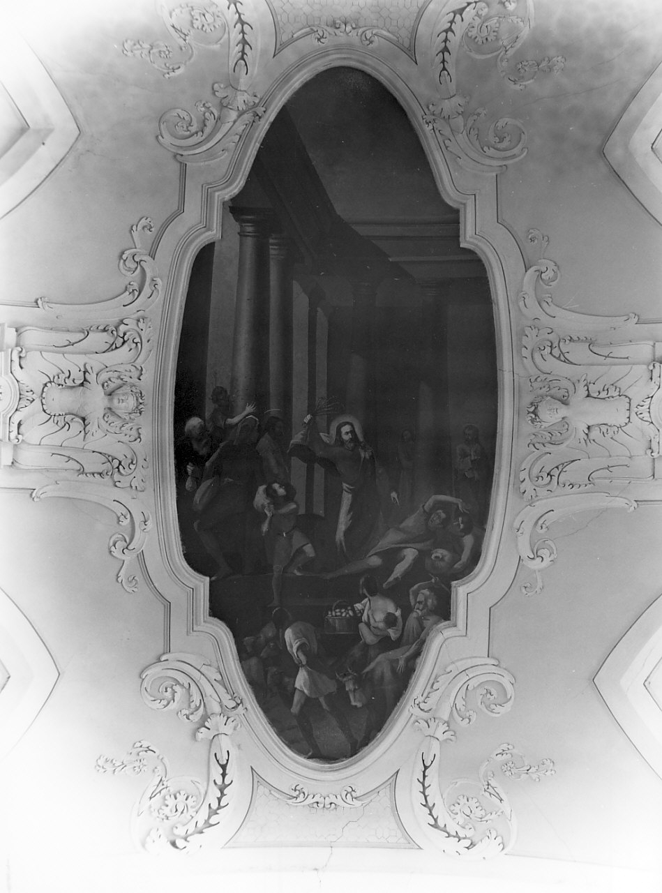 cacciata di Eliodoro dal tempio (dipinto, opera isolata) - ambito Italia meridionale (terzo quarto sec. XIX)