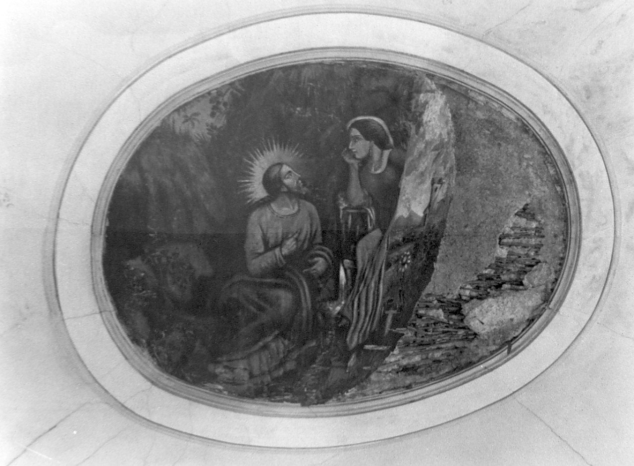 Gesù e la samaritana, episodi del Nuovo Testamento (dipinto, opera isolata) - ambito Italia meridionale (terzo quarto sec. XIX)