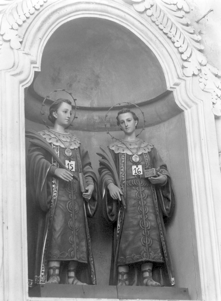 Santi Cosma e Damiano (gruppo scultoreo, opera isolata) - bottega Italia meridionale (ultimo quarto sec. XIX)