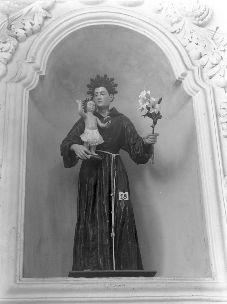 Sant'Antonio da Padova (statua, opera isolata) - bottega Italia meridionale (ultimo quarto sec. XIX)