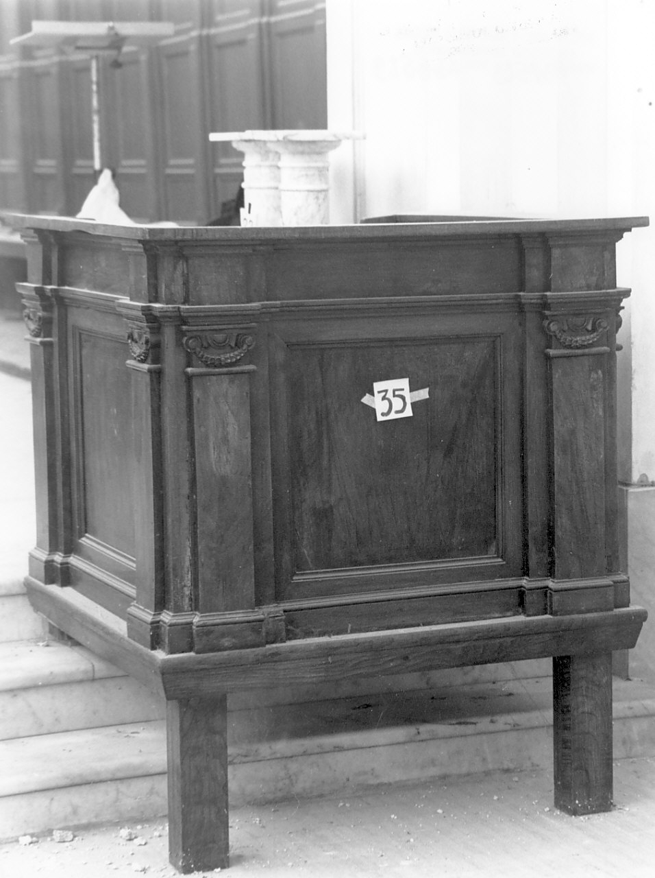 pulpito, opera isolata - bottega calabrese (fine/inizio secc. XIX/ XX)