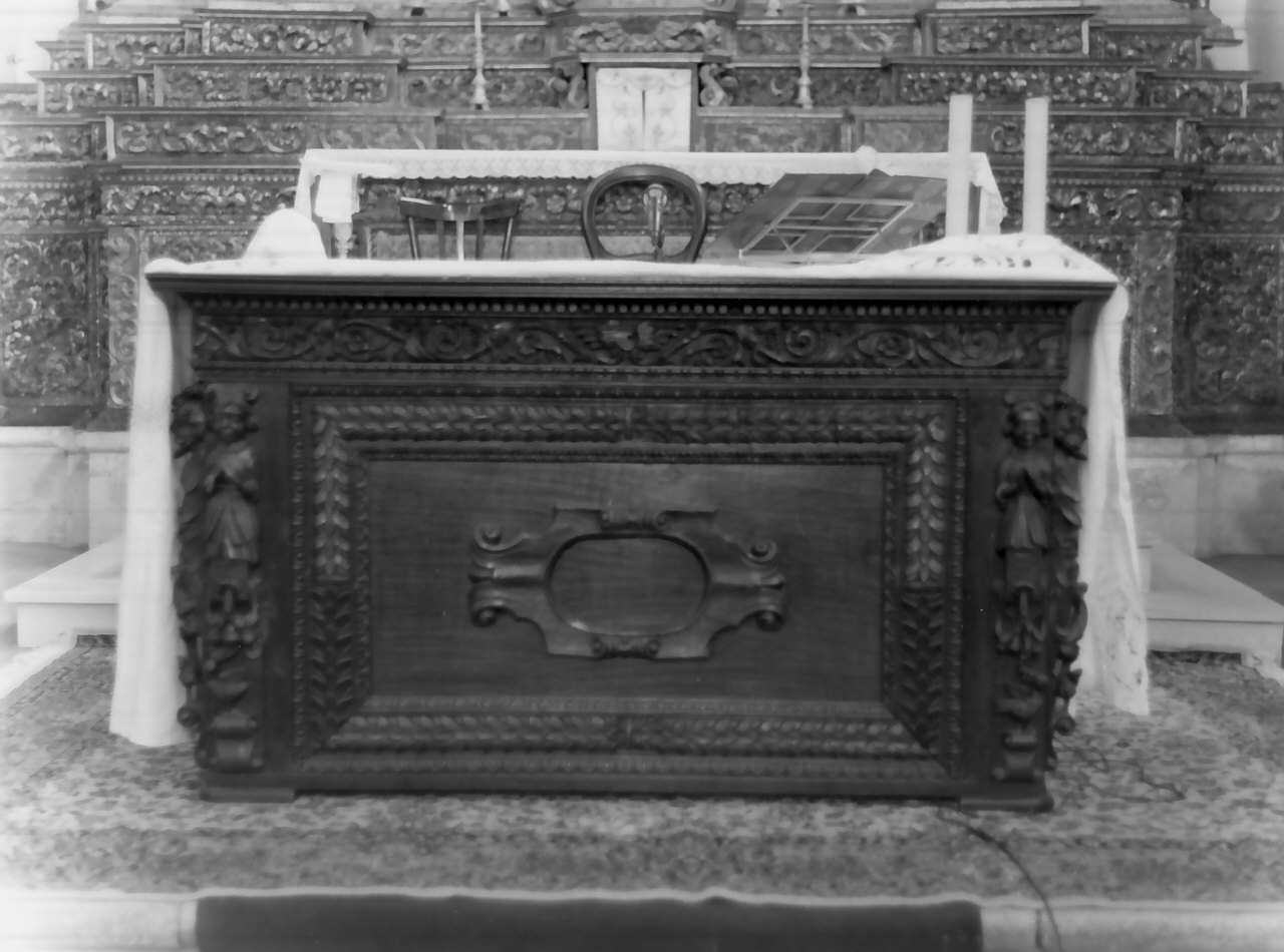 mensa d'altare, opera isolata - bottega calabrese (prima metà sec. XVIII)