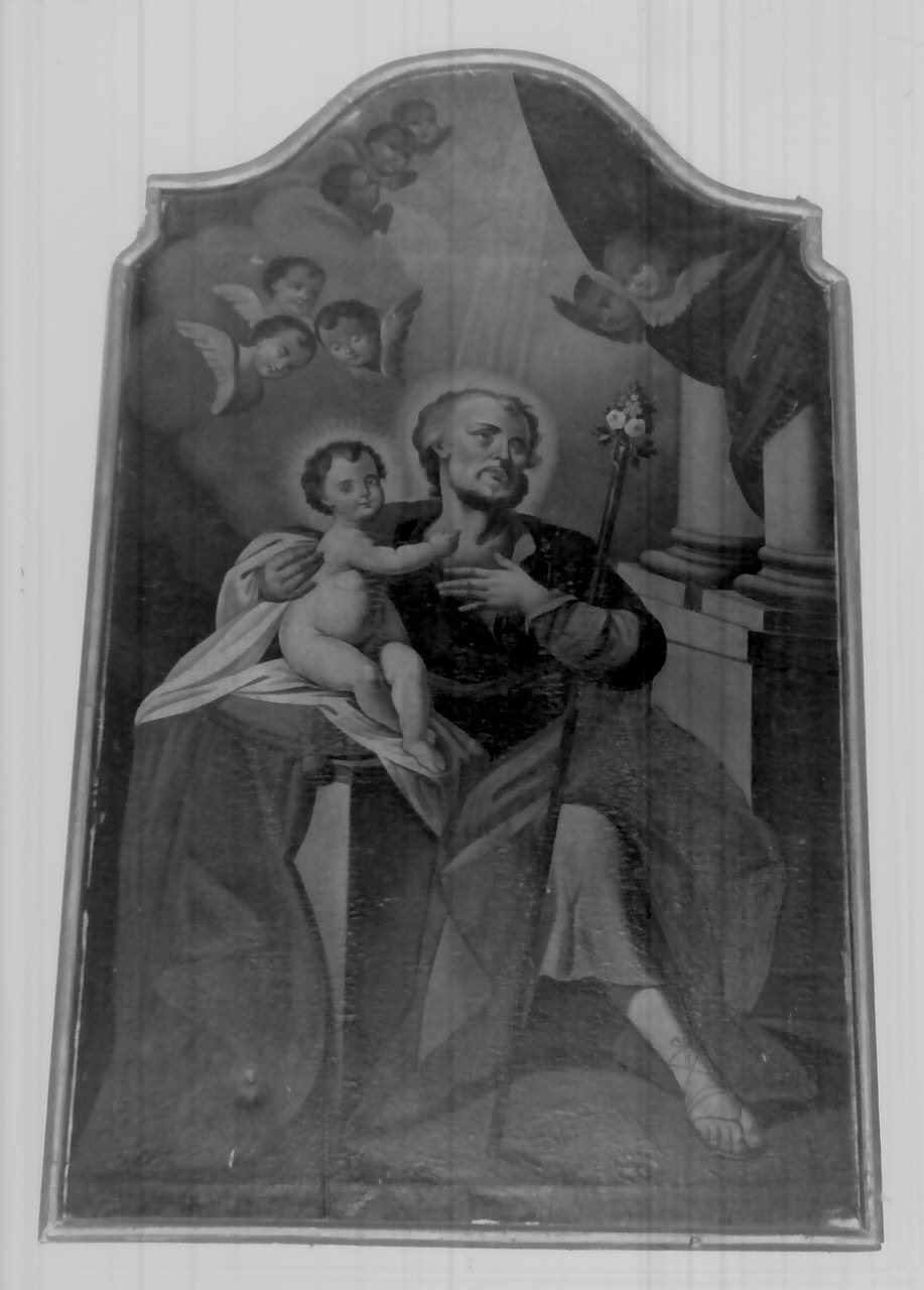 San Giuseppe e Gesù Bambino (dipinto, opera isolata) - ambito India meridionale (seconda metà sec. XIX)