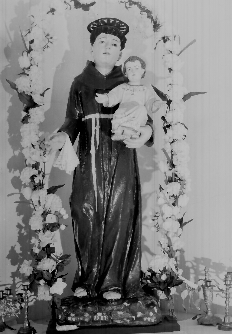 Sant'Antonio da Padova con il bambino (statua, opera isolata) - bottega calabrese (sec. XVIII)