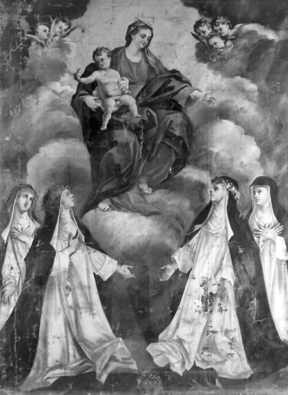 L'apparizione della Madonna alle Suore domenicane, apparizione della Madonna (dipinto) - ambito Italia meridionale (sec. XIX)